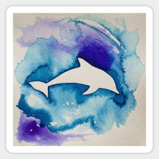 Dolphin in blue Sticker